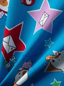 3 件套小男孩星星和熊印花短袖 T 恤、短裤和长裤，适合 4-12 岁男孩和女孩的休闲轻便服装，春夏 - 彩色 - 查看 7