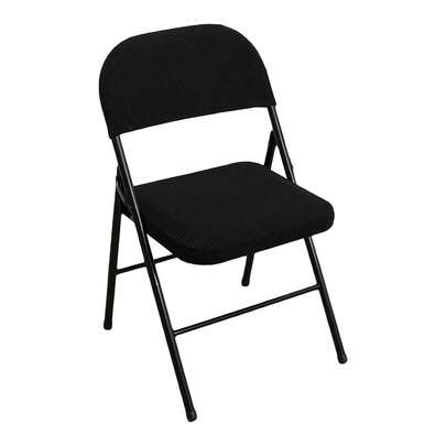 Folding Dining Chair Seat And Back Cover Set Solid Color Jacquard Stretch Chair Slipcover Home Decoration