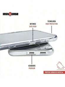 INSTACASE Funda Compatible con Zte  Sweater Azul Claro Protector para Zte  Ugly Sweater, Case para Zte  Sweater Azul Claro , Carcasa para Zte  Para Mujer, a Prueba De Golpes TPU. - Transparente - Ver 3