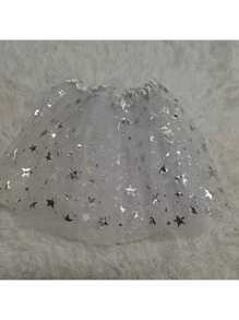 Tulle Skirt With Star Details Carnival Tutu A-9 - 白色 - 查看 3