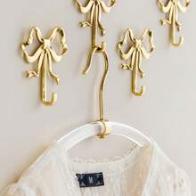 Gold Bow Hook For Wall Decor, Bowknot Brass Hook Wall Hooks For Hanging, Creative New Hook, Nordic Retro Clothes Hook, Gold Coat Hooks Wall Peg Hook