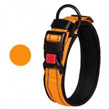 Collar reflectante ajustable para perros pequeños, medianos y grandes con hebilla de seguridad de nailon