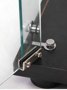 Vetrina in vetro nera, 31,7 x 14,3 x 64,7 pollici, con ripiani in vetro, ante in vetro temperato, moderna vetrina in vetro per soggiorno, ufficio, oggetti da collezione, libri, vino