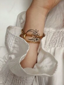 (Confezione da 3) Tatuaggi temporanei in carta - Adesivi tatuaggio farfalla sexy per vita/addome, tatuaggi finti neri impermeabili adatti per donne - Adesivi tatuaggio floreali che durano 3-5 giorni, per coprire cicatrici; per seno/vita/spalla/collo/schiena, ideali per feste/vacanze, facili da applicare e rimuovere, tatuaggi monouso