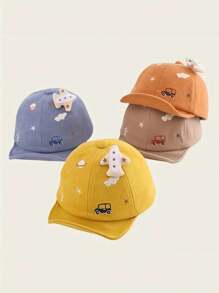 Baby Hat, Cute Car Graphic Soft Brim Baseball Cap For Toddler Boys & Girls, Suitable For Outdoor Activities, 3-12 Months, Autumn/Spring - Multicolor - View 10