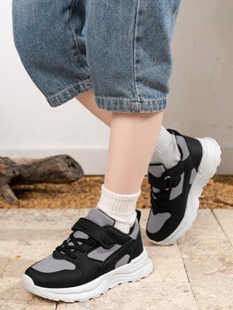 1 par sportiga sportskor för män, färgbeständiga, lätta, halkfria för vardagskläder, lämpliga för vår, sommar, höst och vinter