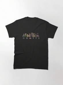 Bbc Ghosts T Shirt Essential T-Shirt, Women's T-Shirt, 220g Pure Cotton, Casual Crew Neck, Great For Day Trips, Social Events, Or Outdoor Fun. - Black - View 1