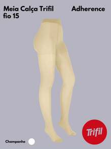 KIT 03 Meia Calça Fio 15 Trifil Adherence cós Alto para o Dia a Dia