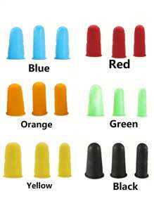Set de 5 protectores de dedos de silicona, protectores de dedos para pegamento caliente, dedales de silicona, protectores de dedos para pegamento caliente, almohadillas de agarre para la punta de los dedos para contar dinero, clasificar, escribir y juegos deportivos