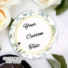 48/96pcs Elegant White & Green Thank You Stickers For Bridal Shower Favors - Perfect For Gift Wrapping, Wedding Decorations & Party Supplies