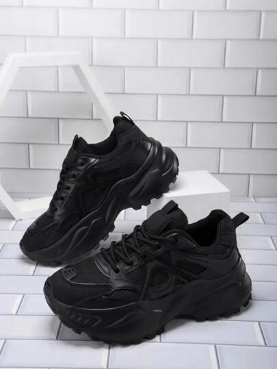 2025 Autumn Women Casual Sneakers, Thick Sole Lace Up Soft Bottom Walking Shoes, Breathable Low Top Running Sports Shoes Christmas Gifts