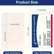 20-Pack Transparante PVC ID-kaarthoezen - Zachte waterdichte kaarthouder voor visitekaartjes, socialezekerheidskaarten en ID-kaarten - Voor kantoor en dagelijks gebruik - Ideaal cadeau voor studenten en professionals