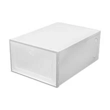 YUNRUX 20X Transparent Shoe Box Stackable Shoe Box Shoe Storage Drawer Shoe Organizers Box Shoe Box - White - View 4