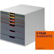 Durable VARICOLOR 7 Awer Unit | Desktop Awer Set With 7 Colour Coded Aws | Ideal For Storing Documents And Paper Work - 7compartments - View 4