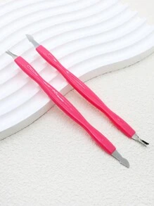 10/20 stuks set nieuwe plastic dubbele kop nagelriemduwer & roestvrijstalen V-vormige schraper, voetverzorging dode huid verwijderaar tools, meerkleurige opties voor thuisgebruik en professionele nageltechnicus
