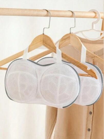 1pc Anti-Deformation Mesh Bra Bag, Made Of Specially Designed Polyester, Machine Washable, Suitable For Lingerie, Sports Bras And Other Clothing, Applicable For Spring, Minimalist, Summer Tops