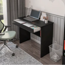 Vitória Multipurpose Computer Desk For Office And Bedroom With 1 Drawer - Black - màu đen - Xem 2