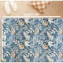 Area Rug Washable Rug Door Mat Vintage Distressed Rug Doormat Indoor Entrance Traditional Thin Rug Floral Print Non Slip Carpet For Kitchen Bathroom Bedroom Living Room - White - View 3