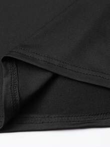 男童压缩运动套装，长袖上衣和长裤，适合篮球或足球训练，吸湿排汗运动服，春季 - 黑色 - 查看 9