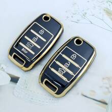 1个软TPU汽车钥匙扣保护套,钥匙收纳袋。本产品仅适用于可插入启动车辆的车钥匙。完全兼容起亚K3、RIO、CEED、SPORTAGE、SORENTO、NIRO、K3、Carens、Cadenza、Carnival、Optima、KX3、KX5、KX7、Smart Runner、Sorento等车型。四键钥匙扣保护套,男女通用时尚设计。 - 3按鍵 - 查看 8