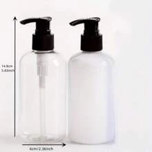 5 verpakkingen navulbare PET-pompdispenserflessen - 8,45 oz helder, lekvrij, olievrij voor shampoo, body wash, massageoliën, DEHP-vrije cilinder met soepele drukpomp