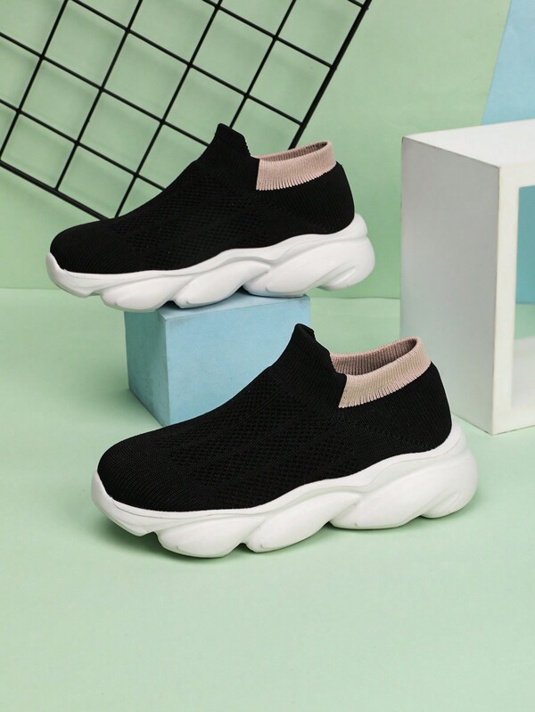 2025 New Kids Socks Shoes Boys Breathable Casual Running Sports Slip-On Lightweight Athletic Shoes For Teenagers