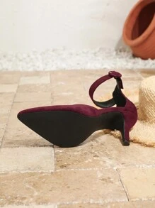 Fall/Winter Women's Fashion High Heel Closed Toe Pumps, Pointed Toe Strappy Sandals, Sexy Slim Straps For Outdoor Wear, Spring/Summer,Elegant,Kitten Heels,Party