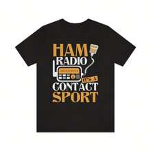 Camiseta de radioaficionado Regalo de radioaficionado Regalo de radioaficionado para él y para ella Camiseta de operador de radio Camiseta divertida de radioaficionado Camisetas de radioaficionado - Negro - Ver 1