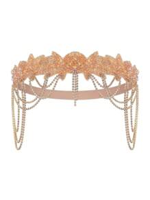 1920s Flapper Headband, Classic Vintage Inspired Headdress Chain Head Accessories For Women, Suitable For Roaring 20s Themed Party And Events Halloween - Multicolor - View 9