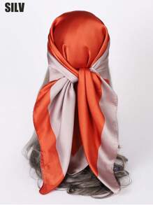 1pc Women's Classic And Versatile Scarf, Can Be Wear As Headscarf, Face Towel, Hair Wrap, Shawl, Fashion Accessories Bandana,Hair Band,Head Band Ideal For Dressing Up Your Look - Black and White - View 9