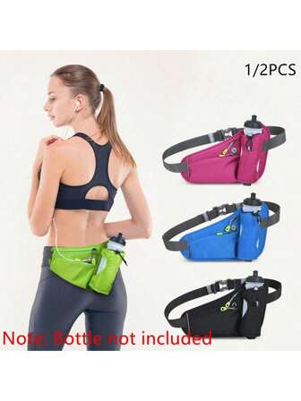 Waterproof Running Waist Bag Cycling Bumbags With Water Bottle Holder Travel Walking Dog Climbing Hiking Outdoor Sport Waist Bag With Reflective Strips Running Water Bottle Hydration Belt