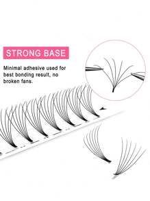 CoMango 120 sợi mi giả D-Curl 6D thân ngắn, dày dặn, 0.07/0.1mm, mi nối kiểu Nga, mi giả lông chồn bản rộng, mi giả bán sỉ, mi giả từng sợi, mi giả, mi giả - D - Xem 5