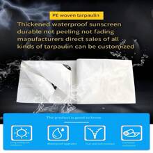 2025 New Upgraded Spring & Summer Essential - PE Double-Sided White Waterproof Sunshade Netting, All-Season Outdoor Use. White Bound Edges, Thick Waterproof Fabric, Anti-Tear. Convenient For Storefront Curtains, Balcony Rain Covers, Clothes Drying, Camping Ground Mats, Crop Shading, Multiple Sizes & 140g Weight