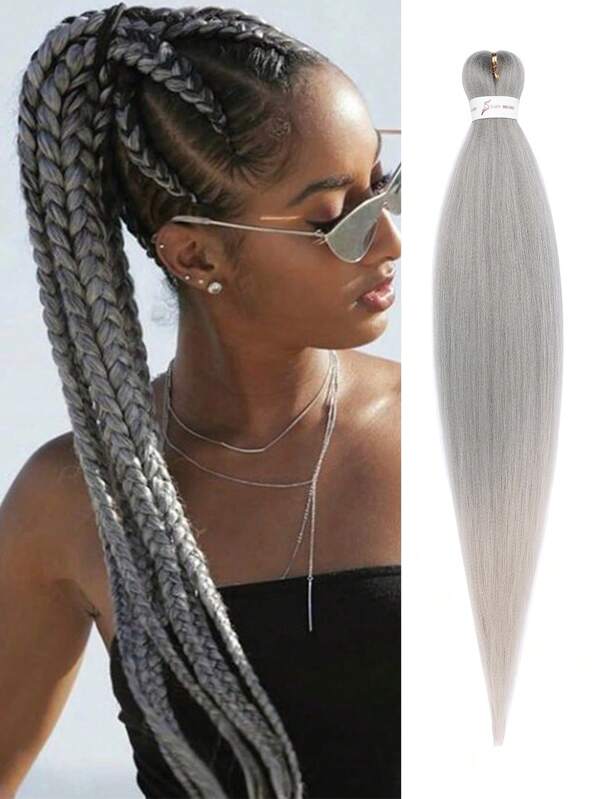 Pre-Stretched Braiding Hair Long Braiding Hair Yaki Texture Soft Crochet Braids,  Hot Water Setting Twist Synthetic Braiding Hair Extensions