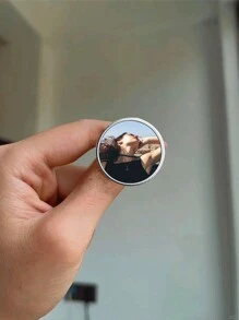 1pc Customized Silver/Gold Round, Heart, Square Metal Brooch Pins, Fashion Clothing Accessory, Gift,Durable,Engraved,Stainless,Colorful,Cute,Adorable,Funny,Y2K,Stylish,Casual,Cuties,Unisex,Custom,Personalized,Unique,Customized,Ideal Gifts For Him,Ideal Gifts For Her,Her,Girlfriend,Friends,Grandparents,Family