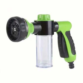 1 pièce Laveur extérieur 8 en 1 pour chevaux/chiens et pistolet d'arrosage de jardin - Parfait pour les bains d'animaux de compagnie, l'arrosage des fleurs et le lavage des voitures