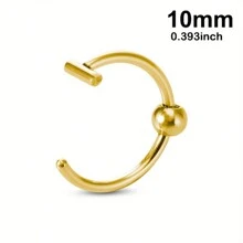 1/3pcs Fake Lip Ring Fake Piercing Stainless Steel Fake Nose Ring Septum Non Piercing Punk Women Body Jewelry