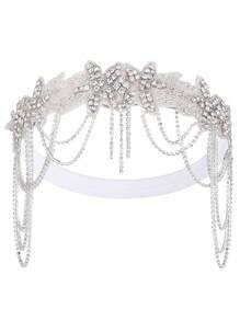 1920s Flapper Headband, Classic Vintage Inspired Headdress Chain Head Accessories For Women, Suitable For Roaring 20s Themed Party And Events Halloween - Multicolor - View 8