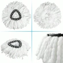 5PCS Easy Wring Clean Turbo Microfibre Replacement Refill Mop Head - White - View 5