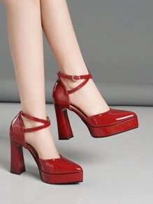 女士镂空高跟鞋，超高跟，粉色、杏色、白色、黑色、红色、银色、金色可选，时尚百搭