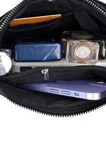 Men's Shoulder Bag Casual Crossbody Bag Office Bag Sling Bag - Black - View 4