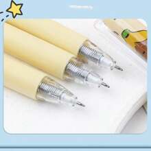 2 件/3 件/6 件水豚主题按钮伸缩圆珠笔，速干墨水，适用于办公室、学校、书写，0.5 毫米黑色墨水