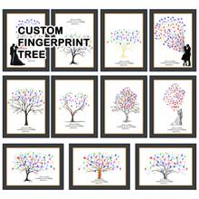 1 Stück Leinwand Kreative Fingerabdruck DIY Finger Malerei Poster Hochzeit Party Firmen Jahrestreffen Personalisierte Fingerabdruck Check-In Baum Bilder, Freunde und Freunde Check-In Fingerabdruck Erinnerungsposter, Erhöht den Spaß, Dekorative Malerei, Wohnzimmer, Schlafzimmer, Dekorativer Poster, Unvergesslich, Bedeutungsvoll, Wohnzimmer Schlafzimmer Dekoration Hängendes Bild Luxus Wandbehang, Rahmenlos, Grafik Muster