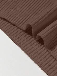 EAVA 女士冬季法式优雅高领毛衣背心 复古老钱风宽松休闲百搭无袖针织毛衣背心，情人节，女士情人节穿搭，情人节服装 - 咖啡棕 - 查看 5