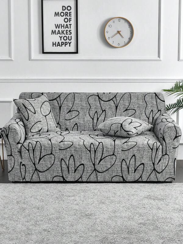 1PC Capa de sofá impressa Sala de estar Elástico Anti-sujeira Capa de sofá Capa de almofada para sofá em casa Decoração para casa