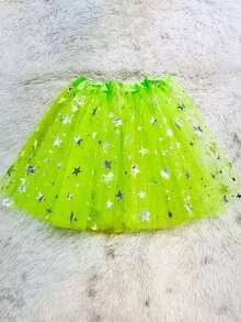 Tulle Skirt With Star Details Carnival Tutu A-9 - Hijau - View 2