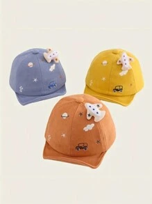 Baby Hat, Cute Car Graphic Soft Brim Baseball Cap For Toddler Boys & Girls, Suitable For Outdoor Activities, 3-12 Months, Autumn/Spring - Multicolor - View 13