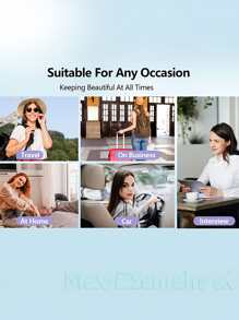 JMMO 1 Pc Mini Hair Straightener Comb, 2000mAh USB Rechargeable LithiumBattery, 10W Anion Heated Brush With 3 Temperature Settings, PortableAnti-Scald Styling Tool For Home And Travel Use, Ideal Women's Gift