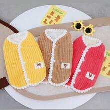 Soft Dog Cat Jacket Vest Winter Dogs Clothes Teddy Chihuahua Coat French Bulldog Apparel For Small Mid Dogs Puppy Warm Clothing
