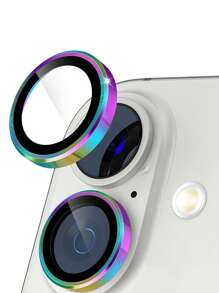 3 Piezas Protector de vidrio templado para lente trasera de cámara compatible con iPhone 15 16 Pro Max 16 Plus 14 13 12 11 Pro Max 12/13 mini con diseño CD en multicolor